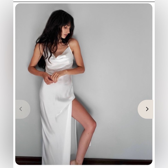 LBLC the label White Satin Slip Dress - Picture 2 of 8